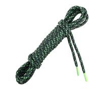 Les Lacets Français - Lacets ronds et très épais - RANDO - Pour des randonnées tout terrain - 170cm - 100% Polyester - Couleur : Anthracite/Vert Fluo - FABRIQUE EN FRANCE Entreprise Patrimoine Vivan