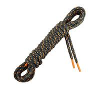 Les Lacets Français - Lacets ronds et très épais - RANDO - Pour des randonnées tout terrain - 90cm - 100% Polyester - Couleur : Anthracite/Orange - FABRIQUE EN FRANCE Entreprise Patrimoine Vivant