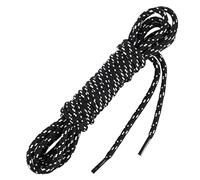 Les Lacets Français - Lacets ronds et très épais - RANDO - Pour des randonnées tout terrain - 90cm - 100% Polyester - Couleur : Noir/Gris clair - FABRIQUE EN FRANCE Entreprise Patrimoine Vivant