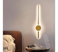 Les Lampes murales Lumineuses LED intérieure Longue avec télécommande Conception géométrique en Aluminium en Silicone à télécommande pour Le Salon de la Chambre (60 cm Rond en Or)