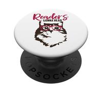 Les lecteurs Vont Lire Reading Cat Nerd Book Lover Kitten PopSockets PopGrip Adhésif