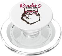 Les lecteurs Vont Lire Reading Cat Nerd Book Lover Kitten PopSockets PopGrip pour MagSafe