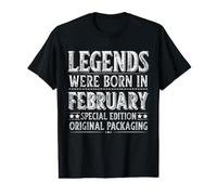 Les légendes d'anniversaire de février sont nées en février | Funny Dad T-Shirt Graphique avec Valeur