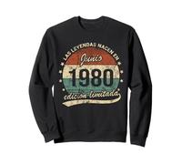 Les légendes Naissent en Juin 1980 Homme ou Femme Rétro Sweatshirt