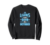 Les légendes Naissent en Octobre avec Crown Graphic Sweatshirt