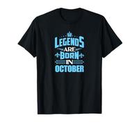 Les légendes Naissent en Octobre avec Crown Graphic T-Shirt