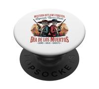 Les légendes ne s'estompent jamais - Mexicain Américain Día de Los Muertos PopSockets PopGrip Adhésif