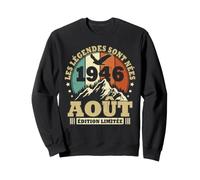Les Légendes sont Nées en Août 1946 Anniversaire 80 Ans Sweatshirt