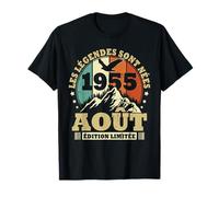 Les Légendes Sont Nées En Août 1955 Anniversaire 70 Ans T-Shirt