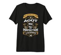 Les Légendes sont Nées en Août 1966 60e Anniversaire T-Shirt Haut de Gamme