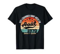 Les Légendes sont Neés en Août 1970 56e Anniversaire T-Shirt
