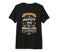Les Légendes sont Nées en Août 2002 24e Anniversaire T-Shirt Haut de Gamme