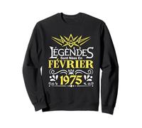 Les légendes sont nées en Février 1975 Anniversaire Cadeau Sweatshirt