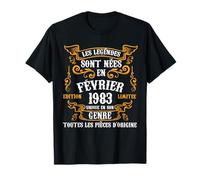 Les Legendes sont nees en Fevrier 1983 40e anniversaire Homme T-Shirt