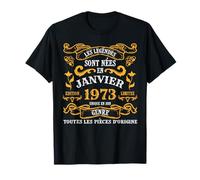 Les légendes sont nées en janvier 1973 52e 53e anniversaire T-Shirt