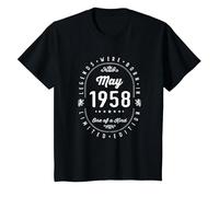 Les Légendes sont nées en Mai 1958 T-Shirt, Enfant, Noir, 4 Ans