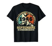 Les Légendes sont Nées en Septembre 1946 Anniversaire 80 Ans T-Shirt