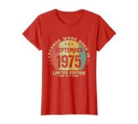 Les Légendes sont nées en Septembre 1975 T-Shirt, Femme, Rouge, M