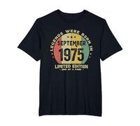 Les Légendes sont nées en Septembre 1975 T-Shirt, Homme Grandes Tailles, Noir, 4X Tall