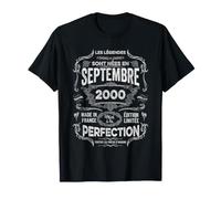 Les Légendes sont Nées en Septembre 2000 26e Anniversaire T-Shirt