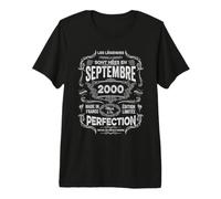 Les Légendes sont Nées en Septembre 2000 26e Anniversaire T-Shirt Haut de Gamme