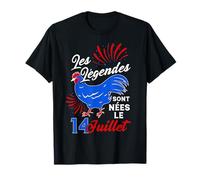 les légendes sont nées le 14 juillet Fête Nationale France T-Shirt