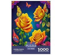 Les Les rosess Puzzle 1000 Pièces Educa Jeu D'Intelligence Décoration Intérieure Belles Plantes Jeu Éducatif Challenge Toy Adultes & Enfants des 14 Ans 38x26cm/1000pcs