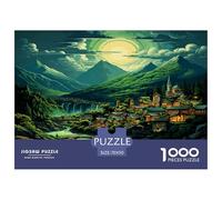 Les Les Villages Papier Puzzle Jeu De Société Adulte Activités Familiales Stimulantes 1000 Pièces Hamlet Casse-tête Qualité Premium pour Adultes 70x50cm/1000pcs