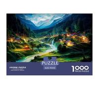 Les Les Villages Puzzles Divertissement Créatif Pièces Parfaitement Assorties 1000 Pièces Hamlet Casse-tête Qualité Premium pour Adultes 70x50cm/1000pcs