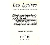 Les Lettres de la SPF n°16 Clinique de la honte - Collectif - Campagne Premiere - broché - Revue