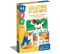 Clementoni Jeu éducatif Les Lettres et Les Mots 4-6 ans – 16 puzzles autocorrectifs, guide inclus