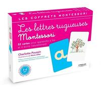 Les lettres rugueuses Pour apprendre à lire e à écrire naturellement. 26 lettres rugueuses à tracer, stimulant le toucher, la vue, l'ouïe et le mouvement. 26 cartes illustrées représentant des images