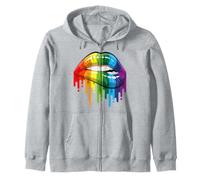 Les lèvres Arc-en-Ciel mordent la Gay Pride LGBTQ Sweat à Capuche