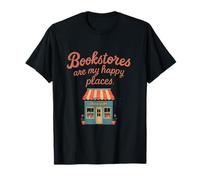 Les librairies sont mes lieux de bonheur Retro Paisley Script T-Shirt