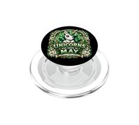 Les Licornes Naissent en mai. Birthday Emerald Birthstone PopSockets PopGrip pour MagSafe