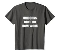 Les Licornes ne Font Pas Leurs devoirs T-Shirt, Enfant, Asphalte, 6 Ans