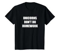 Les Licornes ne Font Pas Leurs devoirs T-Shirt, Enfant, Noir, 8 Ans
