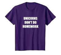 Les Licornes ne Font Pas Leurs devoirs T-Shirt, Enfant, Violet, 2 Ans