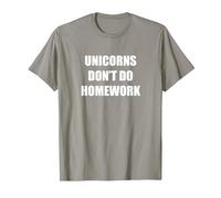 Les Licornes ne Font Pas Leurs devoirs T-Shirt, Homme, Ardoise, 3XL