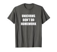 Les Licornes ne Font Pas Leurs devoirs T-Shirt, Homme, Asphalte, M