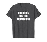 Les Licornes ne Font Pas Leurs devoirs T-Shirt, Homme, Chiné Foncé, 6XL