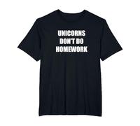 Les Licornes ne Font Pas Leurs devoirs T-Shirt, Homme Grandes Tailles, Noir, 5X Tall