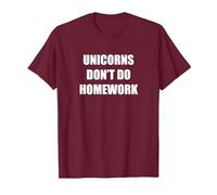 Les Licornes ne Font Pas Leurs devoirs T-Shirt, Homme, Marron, 3XL