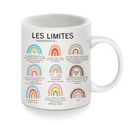 Les limites ressemblent Mugs arc-en-ciel Tasse à café pour la maison Filles Femmes Cadeau d'inspiration pour Fille Sœur Petite-fille Cousine Amies Collègues(Les limites ressemblent à-elle)
