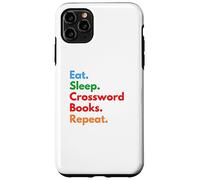 Les livres de mots croisés Eat Sleep se répètent pour les amateurs de mots croisés Coque pour iPhone 11 Pro Max