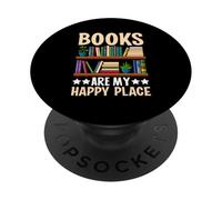 Les livres sont mon endroit heureux PopSockets PopGrip Adhésif