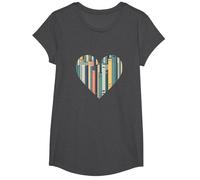 Les Livres sont Mon langage d'amour - Bookworm Gift T-Shirt, Fille, Chiné Foncé, M