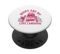 Les Livres sont Mon langage d'amour : Un Lecteur Amateur de Livres Qui lit PopSockets PopGrip Adhésif