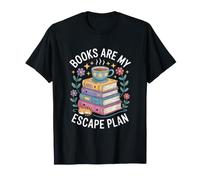 Les Livres sont Mon Plan d'évasion pour Les Amoureux de la Lecture | Esthétique T-Shirt