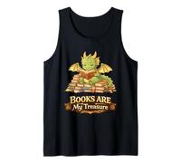 Les Livres sont Mon trésor, Joli Motif de Lecture en Forme de Dragon Débardeur